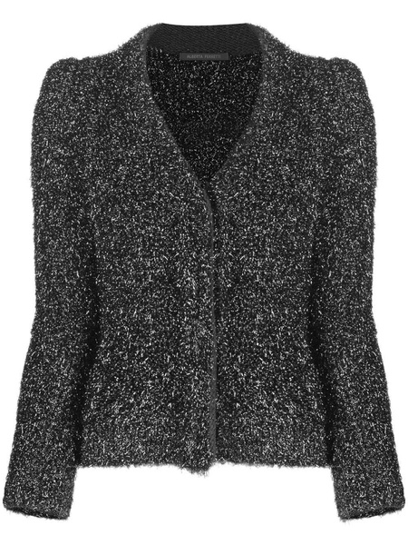 metallic knitted jacket