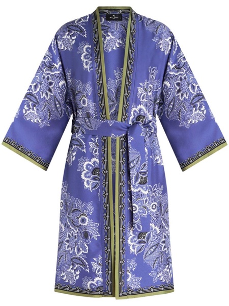 Kesa floral-print silk robe