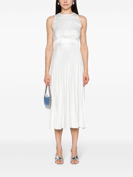 pleated-effect satin dress