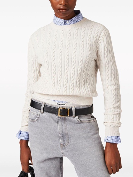 cable-knit cashmere jumper