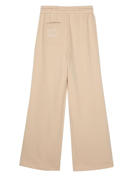 logo-embroidered wide-leg track pants