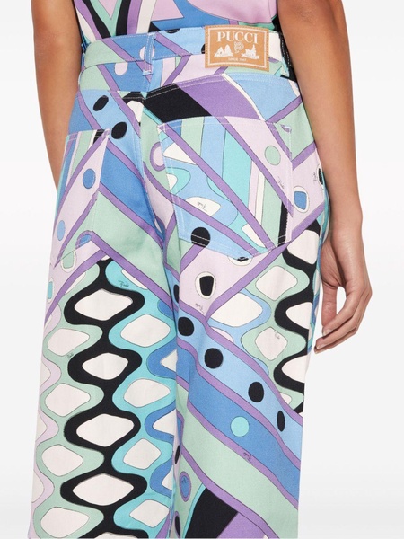 Vivara-print wide-leg trousers