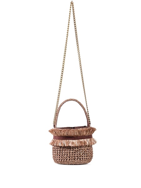 Alissa raffia bucket bag