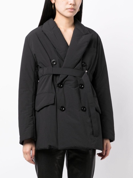 double-breasted padded trench coat