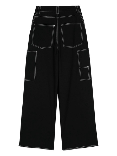 high-waist wide-leg trousers 