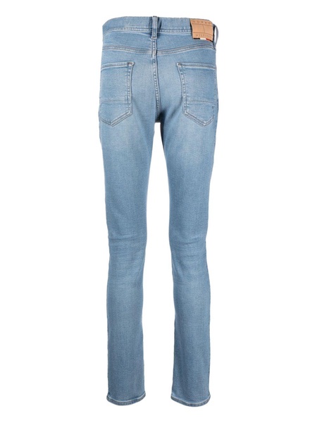 logo-patch mid-rise jeans 