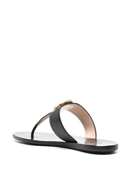 Women's thong sandal with Double G