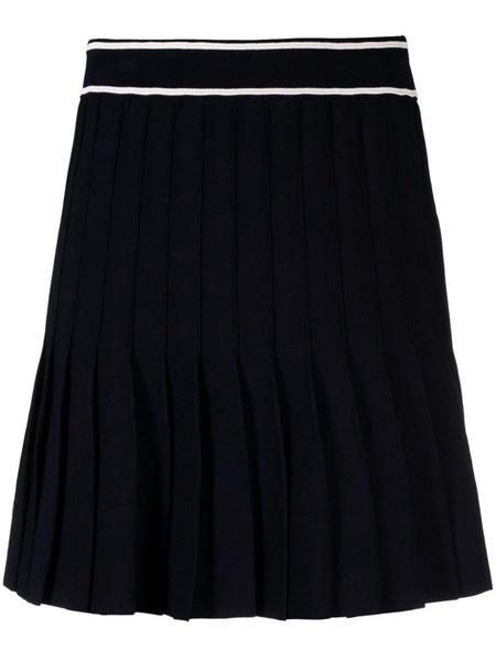 pleated knit skirt