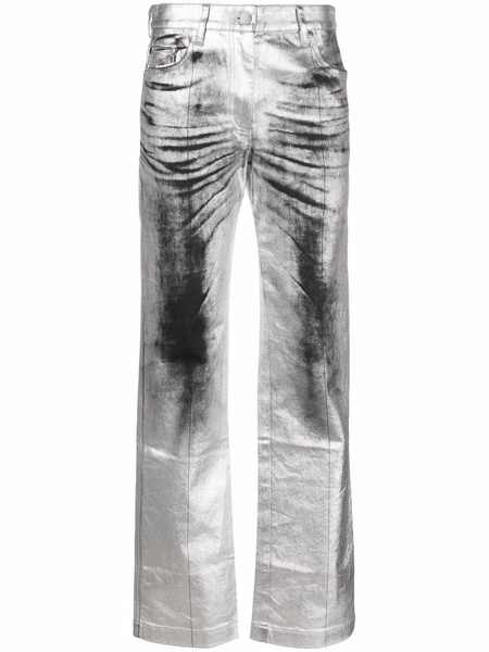 painted-edge straight leg jeans