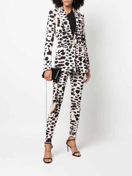 animal-print high-waist leggings