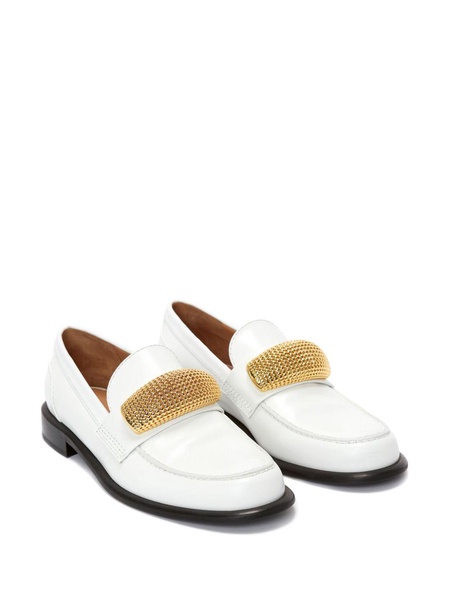 appliqué-detail leather loafers