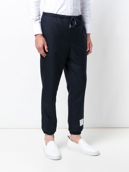 Elastic Hem Wool Track Trouser