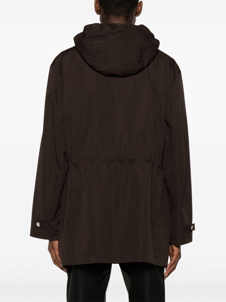 drawstring-waist hooded jacket