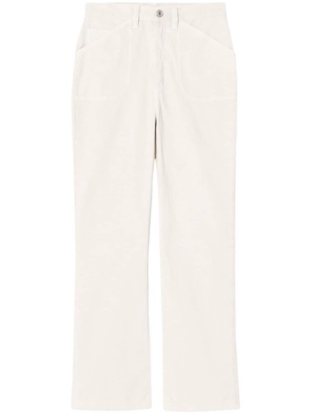 flared cropped corduroy trousers