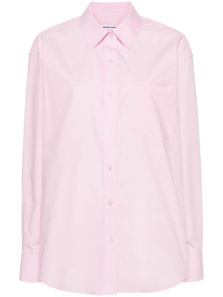 logo-tag poplin shirt