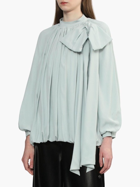 bow detailing draped blouse 