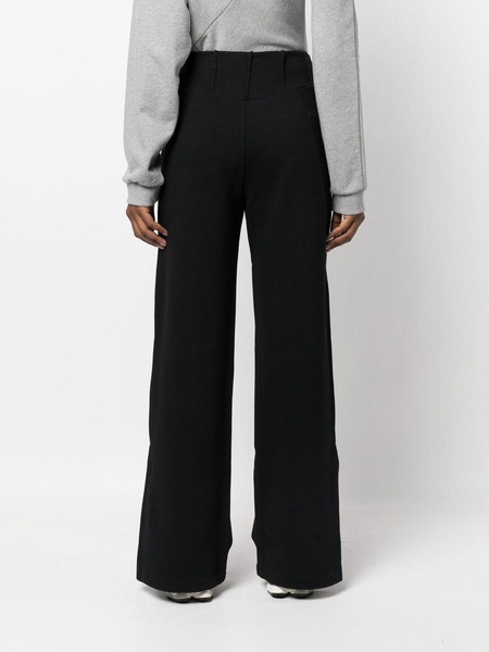 wide-leg cotton-jersey trousers