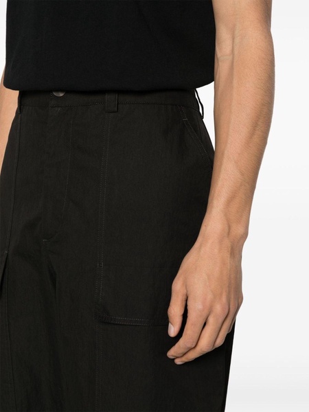 gabardine tapered trousers