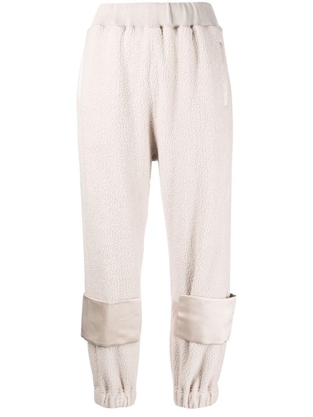 textured panel-detail track pants