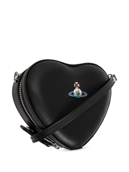 mini Heart leather crossbody bag