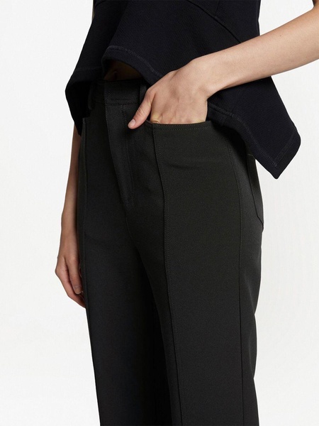 cropped kick-flare trousers