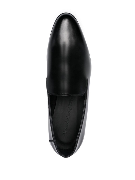 Metal Heel Loafers - Alexander McQueen - Leather - Black/Silver