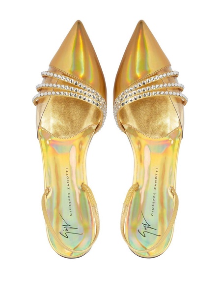 Claralie rhinestone-embellished slingback pumps