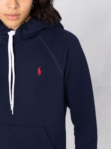 embroidered-logo hoodie