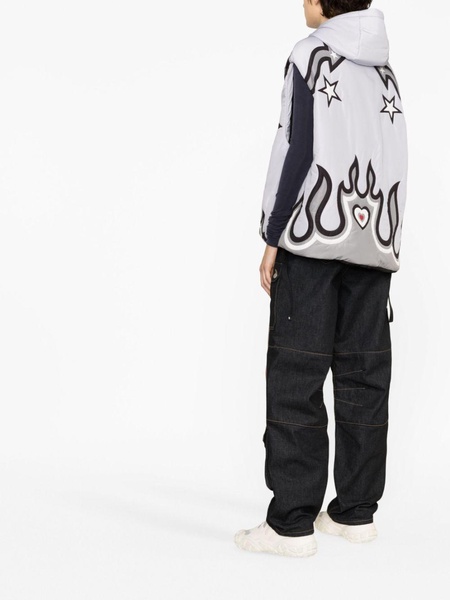 Puff Vest Windbreaker Texas Printed gilet