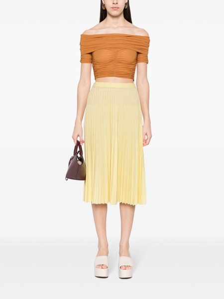 A-line pleated skirt