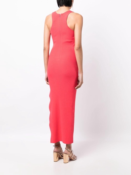 ribbed-knit sleeveless maxi dress