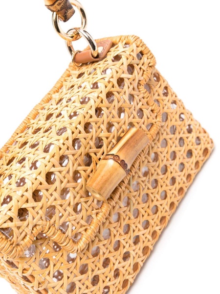 Abigail woven-wicker bag