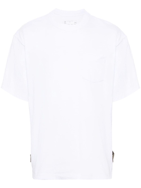 side-slit cotton T-shirt