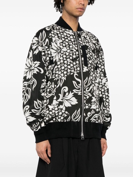 floral-print bomber jacket