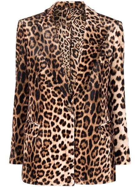 leopard-print blazer