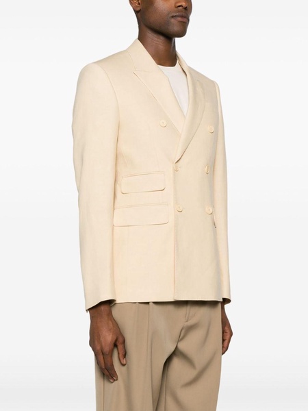 peak-lapels double-breasted blazer