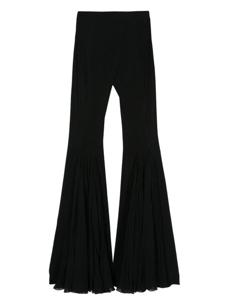 jersey flared trousers