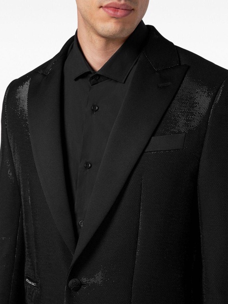 single-breasted lurex blazer