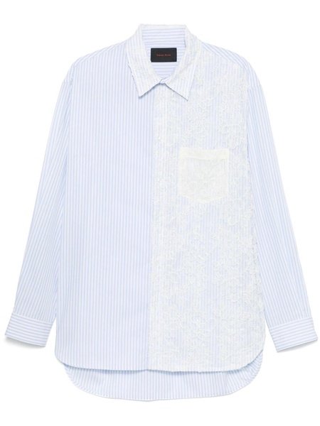 lace-panel shirt