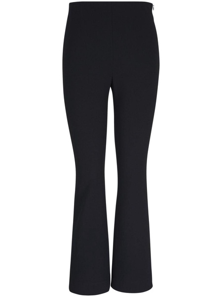 zip-fastening tapered trousers 