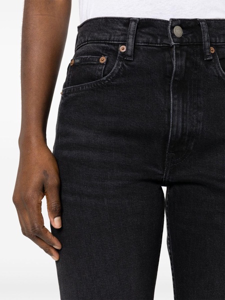 mid-rise straight-leg jeans 