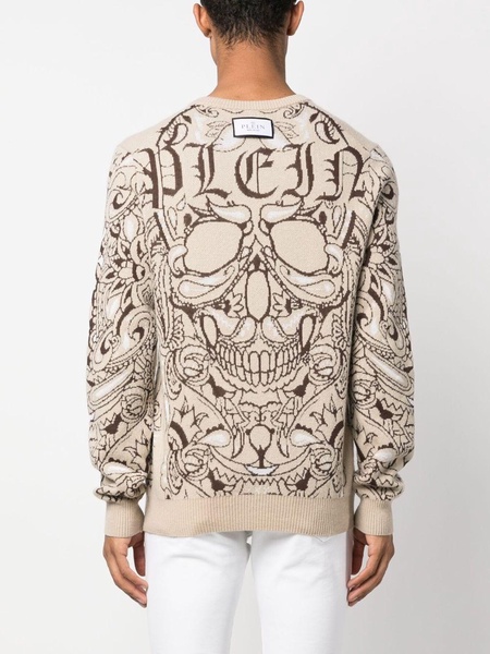 paisley-print cashmere-silk jumper