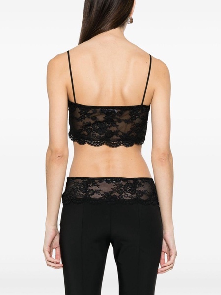 floral-lace crop top