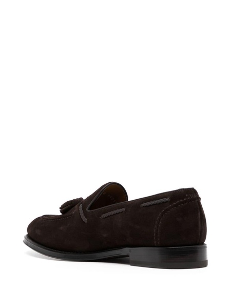 tassel-detail suede loafers