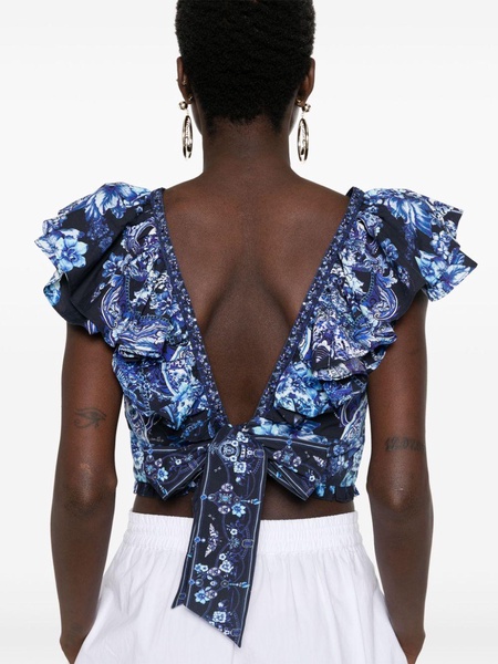 Delft Dinasty floral-print vest