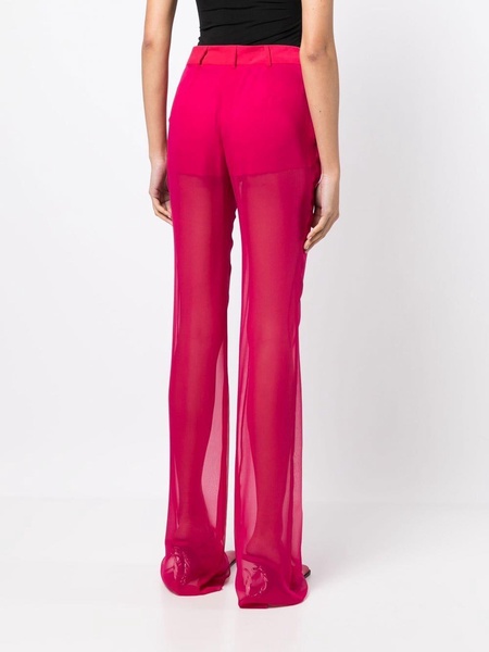 silk-georgette flared trousers