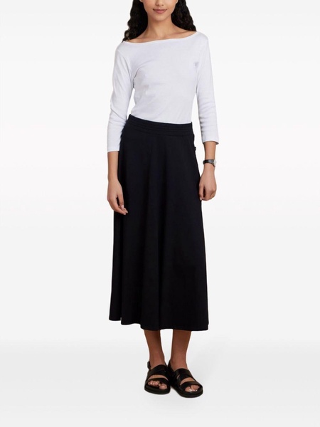 high-rise midi skirt