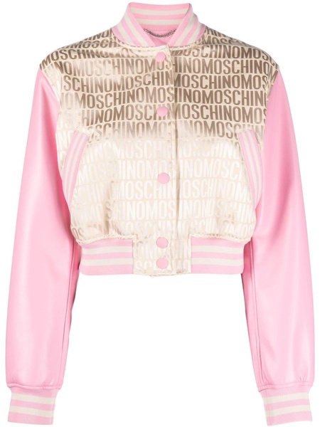 logo-jacquard cropped jacket