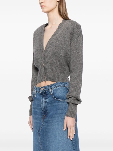 Hana ribbed-edge cropped cardigan