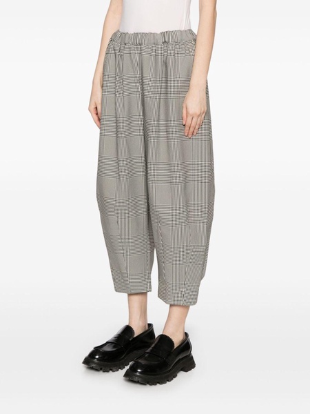 houndstooth tapered trousers